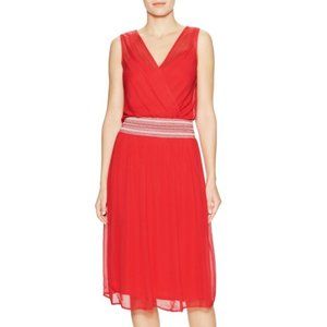 NWT Ella Moss Red Silk and Cotton dress size M
